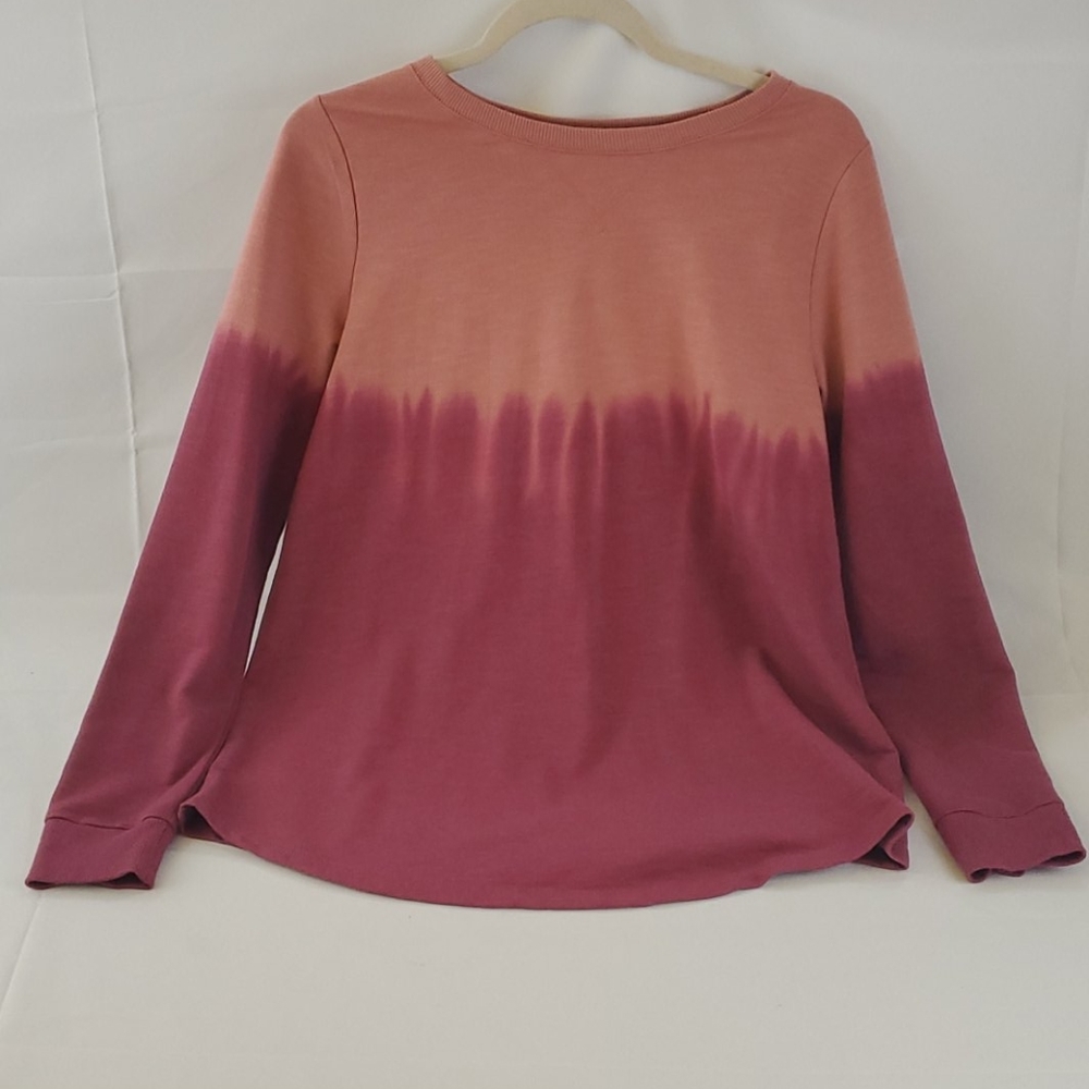 Womens long sleeve ombre sonoma shirt SMALL